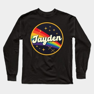 Jayden // Rainbow In Space Vintage Style Long Sleeve T-Shirt